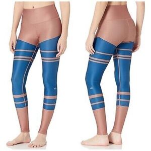 Alo yoga Women's High Waist Tech Lift Airbrush Legging Rosewater Marathon Sz M